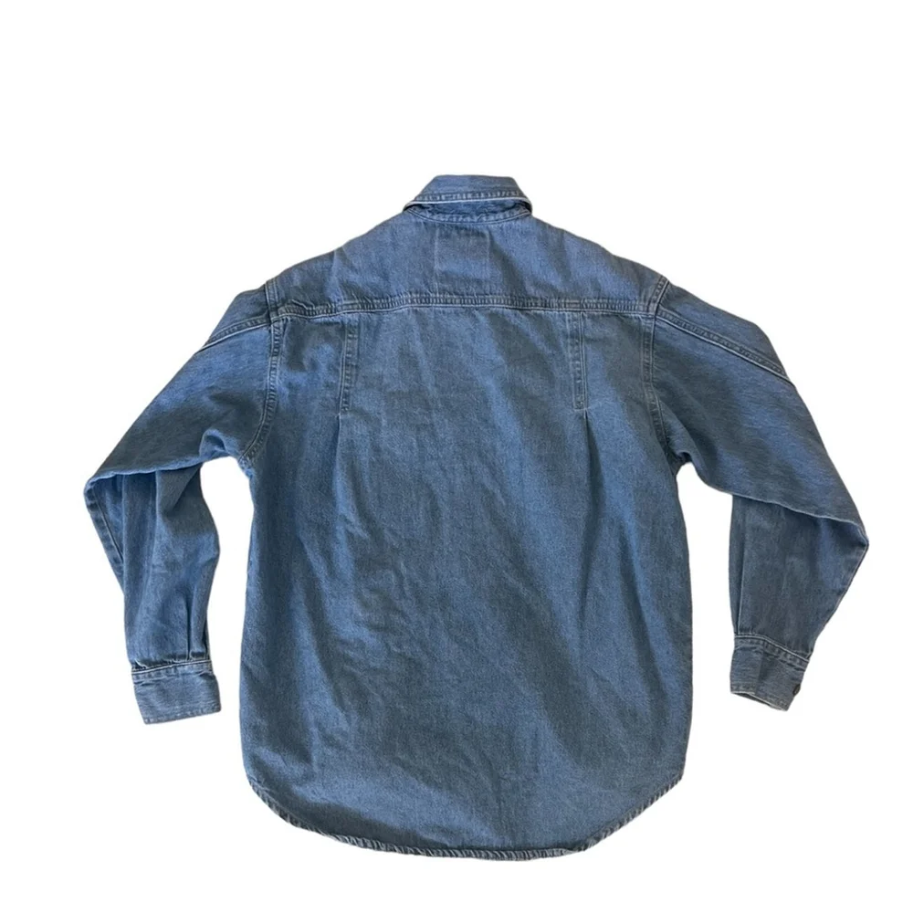 Vintage Denim Long Sleeve Jean Shirt - Picture 4 of 7